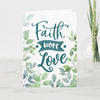 Hochzeit Jubiläum Religiöse Faith Hope Liebe Karte