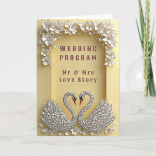 🌸 Hochzeit Juwelen-Schwan-Paar Elegant Gold 💖 Programm