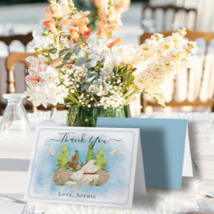 Hochzeit Klavier Violine Blumen Tauben Dankeskarte