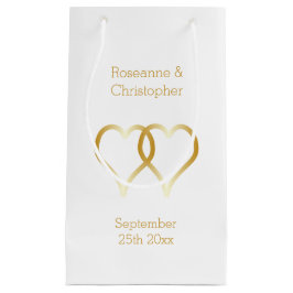 Hochzeit kleine Geschenktasche Gold Herzen Kleine Geschenktüte