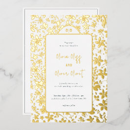 Hochzeit kleiner Blume Folieneinladung