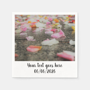 Hochzeit Konfetti Rosenblatt Serviette