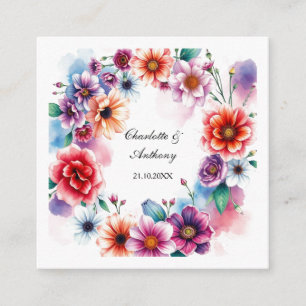 Hochzeit kreative Blumenbezeichnungen von Paar & D Begleitkarte