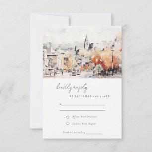 Hochzeit Landschaft Greenville South Carolina RSVP Karte