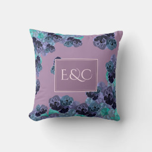 Hochzeit/Lavendel und Aquamariner Cotattacore Kissen