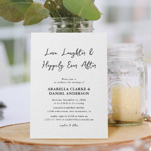 Hochzeit "Liebe, Lachen und glücklich bis ans Lebe Einladung