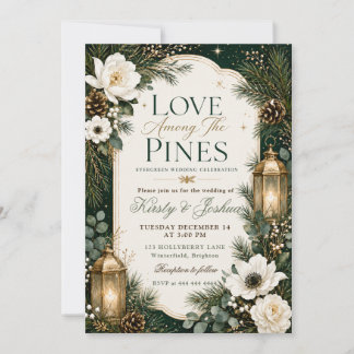 Hochzeit Liebe unter den Kiefern Einladung