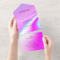 Hochzeit Lila holografische Moderne Elegant