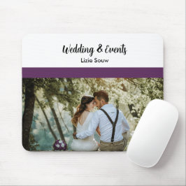 Hochzeit lila und weiß mousepad