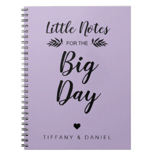 Hochzeit   Little Note Big Day   PERSONALISIERT Notizblock