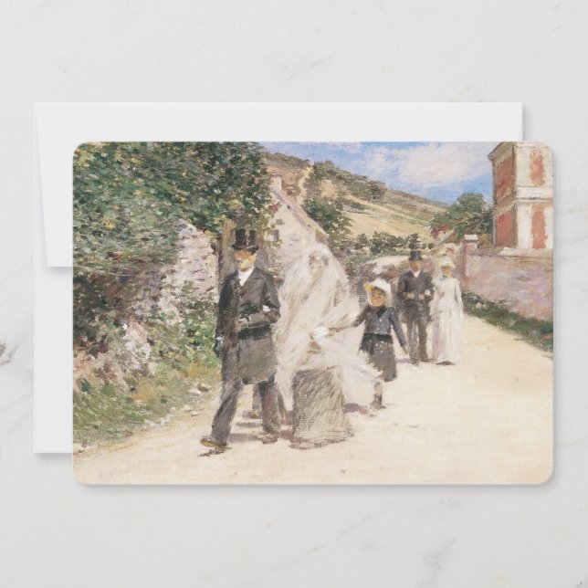 Hochzeit März von Robinson, Vintager Impressionism Einladung (Vorderseite)