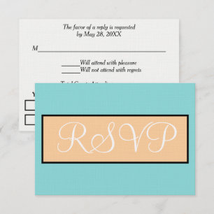 Hochzeit Meeresschaum Blau Sandstrand Weiß RSVP Karte
