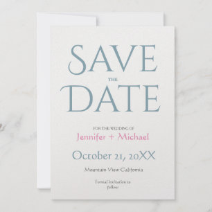 Hochzeit Minimalistisch Modern Chic Save The Date