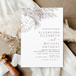 Hochzeit Minimalistisch Pampas Grotto America Einladung<br><div class="desc">Minimalistische botanische Pampasgras,  Palmblätter,  florale Blume Linie Art Terracotta (Terracotta) und Neutral Brown Earth Tone Boho Bohemisch Sketch Hochzeitsfeier (Herbst),  Winter-,  Frühlings- oder Sommereinladungen - beinhaltet eine schöne und elegante Schriftzeichen-Typografie für die besondere Hochzeitstagsfeier.</div>