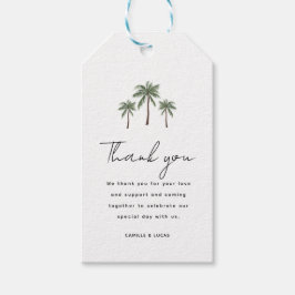 Hochzeit Minimalistischer Palmen Geschenkanhänger