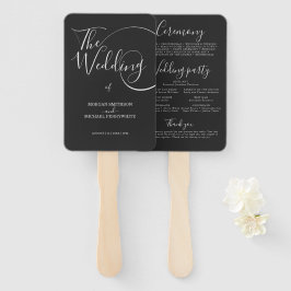 Hochzeit Minimalistischer Schrift Fächer