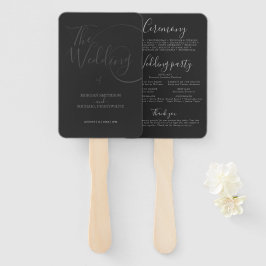 Hochzeit Minimalistischer Schrift Fächer