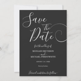 Hochzeit Minimalistischer Schrift Save The Date