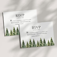 Hochzeit Minimalistischer Winterschneekiefern