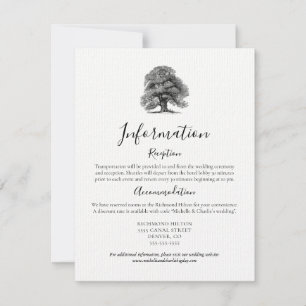 Hochzeit mit altem Eichenbaum - Die Details Karte