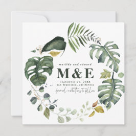 Hochzeit mit Aquarellblumen speichern Sie das Datu Save The Date