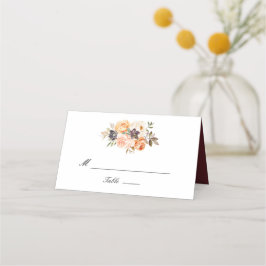 Hochzeit mit Aquarellbord, Gold und Rosa Platzkarte