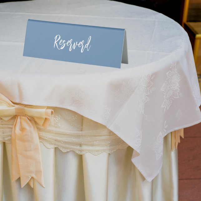 Hochzeit mit blauem Schriftzeichen vorbehalten Tischaufsteller (Von Creator hochgeladen)