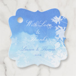 Hochzeit mit blauem Wasser Geschenkanhänger