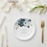 Hochzeit mit blühenden Blumen Pappteller<br><div class="desc">Hochzeit mit blühenden Blumen und Marinesoldaten. Die Textdetails und Farben können bearbeitet werden.</div>