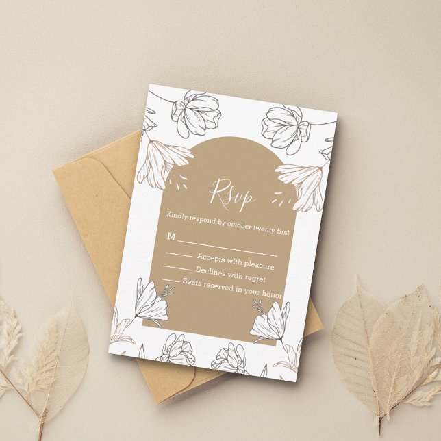 Hochzeit mit Blumen RSVP Karte (Von Creator hochgeladen)