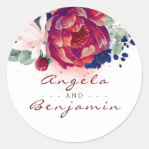 Hochzeit mit Burgund und Blauen Flora