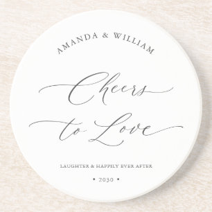 Hochzeit mit dem Motto "Liebe" Getränkeuntersetzer