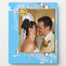 Hochzeit mit Diamanten ergänzen Foto Plaque Fotoplatte