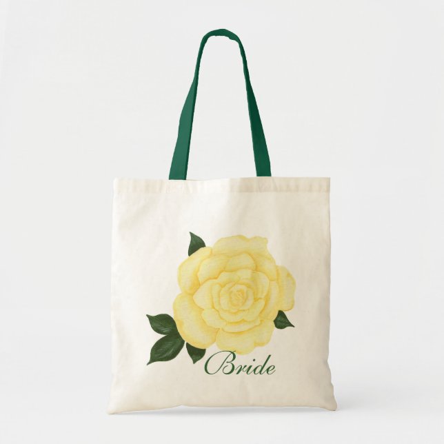 Hochzeit mit gelbem Rosen, Blütenblume Tragetasche (Vorne)