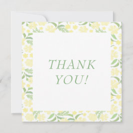 Hochzeit mit gelber Blüte dank Karte