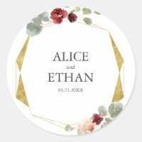 Hochzeit mit geometrischer Flora und Fauna