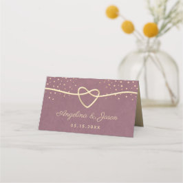 Hochzeit mit Gold und Lila Platzkarte