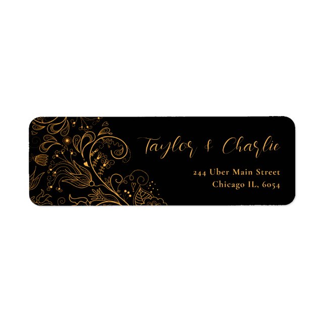 Hochzeit mit Gold und Schwarz (Vorne)