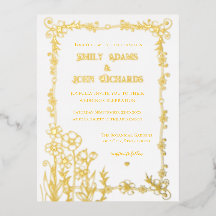Hochzeit mit Gold und Weiß-Blumen