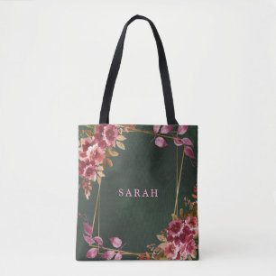 Hochzeit mit goldenem geometrischem Burgund und gr Tasche