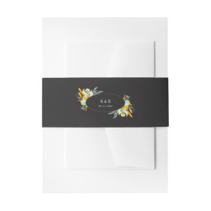 Hochzeit mit goldfarbenem Türkis Einladungsbanderole