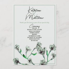 Hochzeit mit grüner Flora Programm