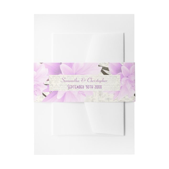 Hochzeit mit hübscher Blütenblüte Einladungsbanderole (Vorderseite Beispiel)
