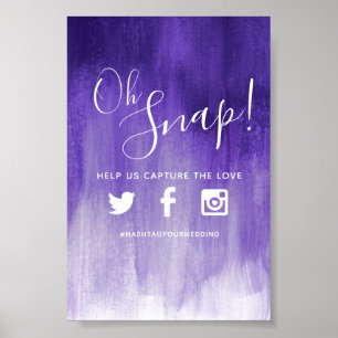 Hochzeit mit lila moderner Kunst Poster