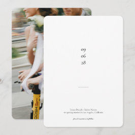 Hochzeit mit Minimalistischem Schwarz-Weiß-Foto Save The Date