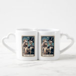 Hochzeit mit personalisierter Tarot Liebestassen<br><div class="desc">Einfach verheiratet, Skelett Braut und Bräutigam Tarot-Karte Theme Liebhaber der Tasse für Neuvermählte. Bringt Spaß zum Ausdruck "bis zum Tod machen wir Teil". Fügen Sie einfach die Namen der Neuvermählten am Ende der Abbildung hinzu. Ich stelle mir diese Tasse vor, die das neue Paar benutzt, und dann schließlich auf einem...</div>