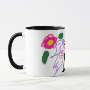 Hochzeit mit rosa Flamingos  Tasse