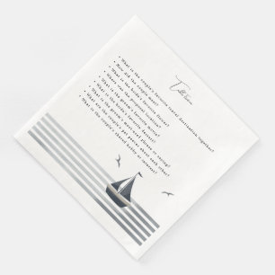Hochzeit mit Segelboot Serviette