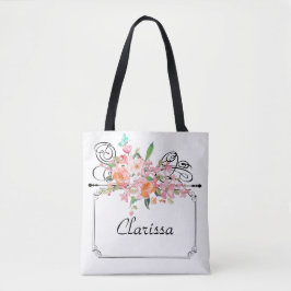 Hochzeit mit viktorianischem Blumenbezug Tasche