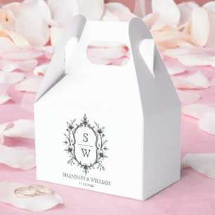 Hochzeit mit Vintagem Wappen Geschenkschachtel